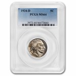 1934-D Buffalo Nickel MS-64 PCGS