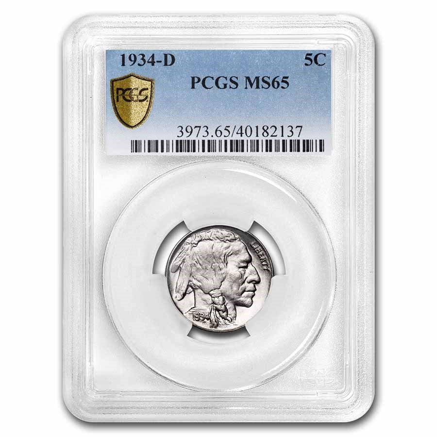 1934-D Buffalo Nickel MS-65 PCGS