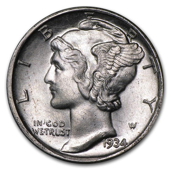 1934-D Mercury Dime BU 1934-D Mercury Dime BU