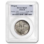 1934-D Oregon Trail Commemorative Half Dollar MS-65 PCGS