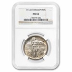 1934-D Oregon Trail Commemorative Half Dollar MS-66 NGC