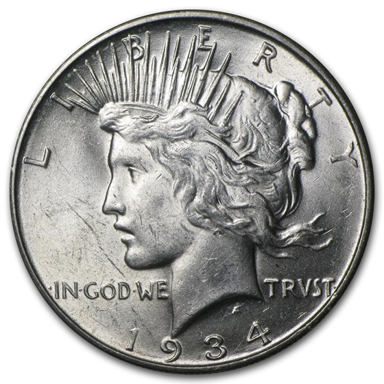 1934-D Peace Dollar AU-58 1934-D Peace Dollar AU-58