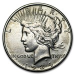 1934-D Peace Dollar AU Details (Cleaned)