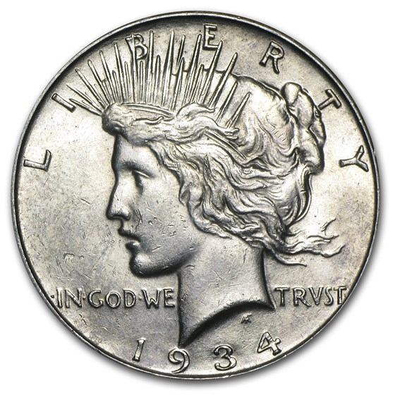 1934-D Peace Dollar AU 1934-D Peace Dollar AU