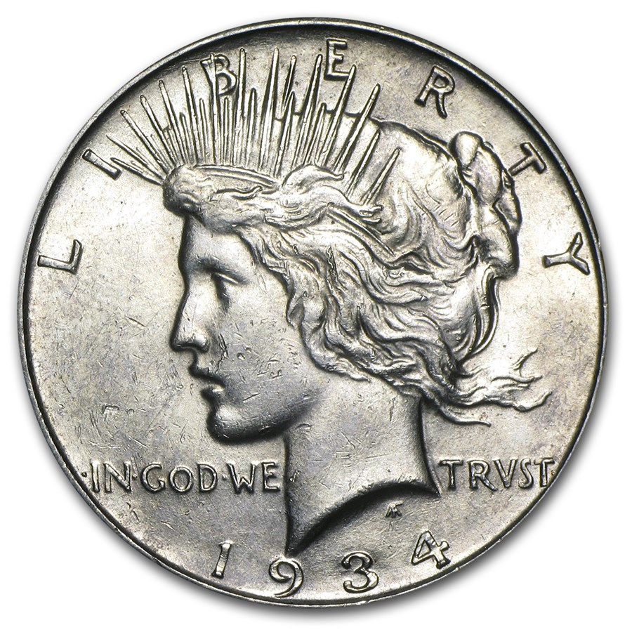 1934-D Peace Dollar AU