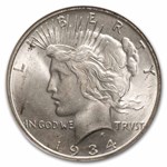 1934-D Peace Dollar MS-64 NGC