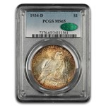 1934-D Peace Dollar MS-65 PCGS CAC (Toned)