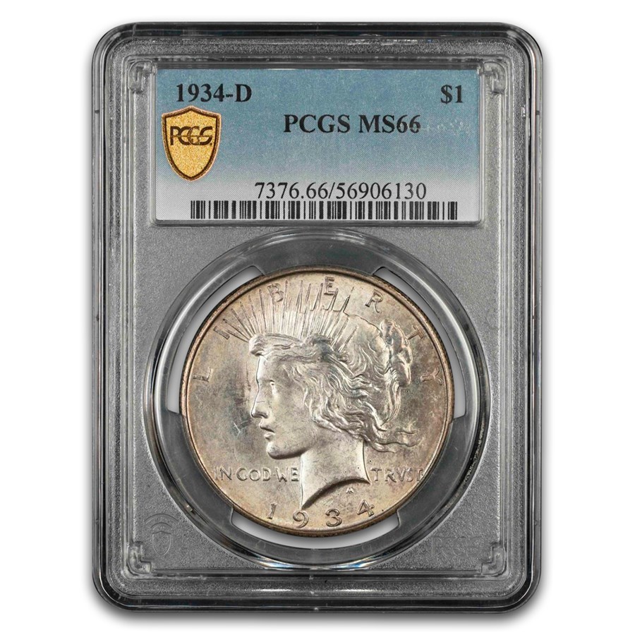 1934-D Peace Dollar MS-66 PCGS