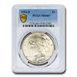 1934-D Peace Dollar MS-66+ PCGS