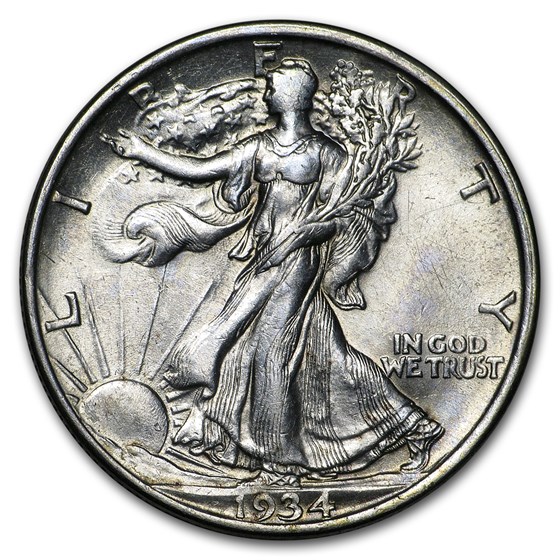 1934-D Walking Liberty Half Dollar AU 1934-D Walking Liberty Half Dollar AU
