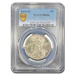 1934-D Walking Liberty Half Dollar MS-66 PCGS