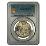 1934-D Walking Liberty Half Dollar MS-66+ PCGS