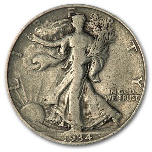 1934-D Walking Liberty Half Dollar VG/VF