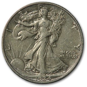 1934-D Walking Liberty Half Dollar XF