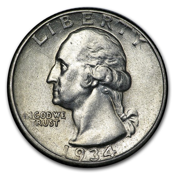 1934-D Washington Quarter AU 1934-D Washington Quarter AU