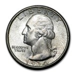 1934-D Washington Quarter BU