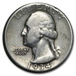 1934-D Washington Quarter Fine