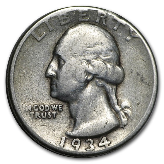 1934-D Washington Quarter Fine 1934-D Washington Quarter Fine