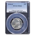 1934-D Washington Quarter MS-62 PCGS