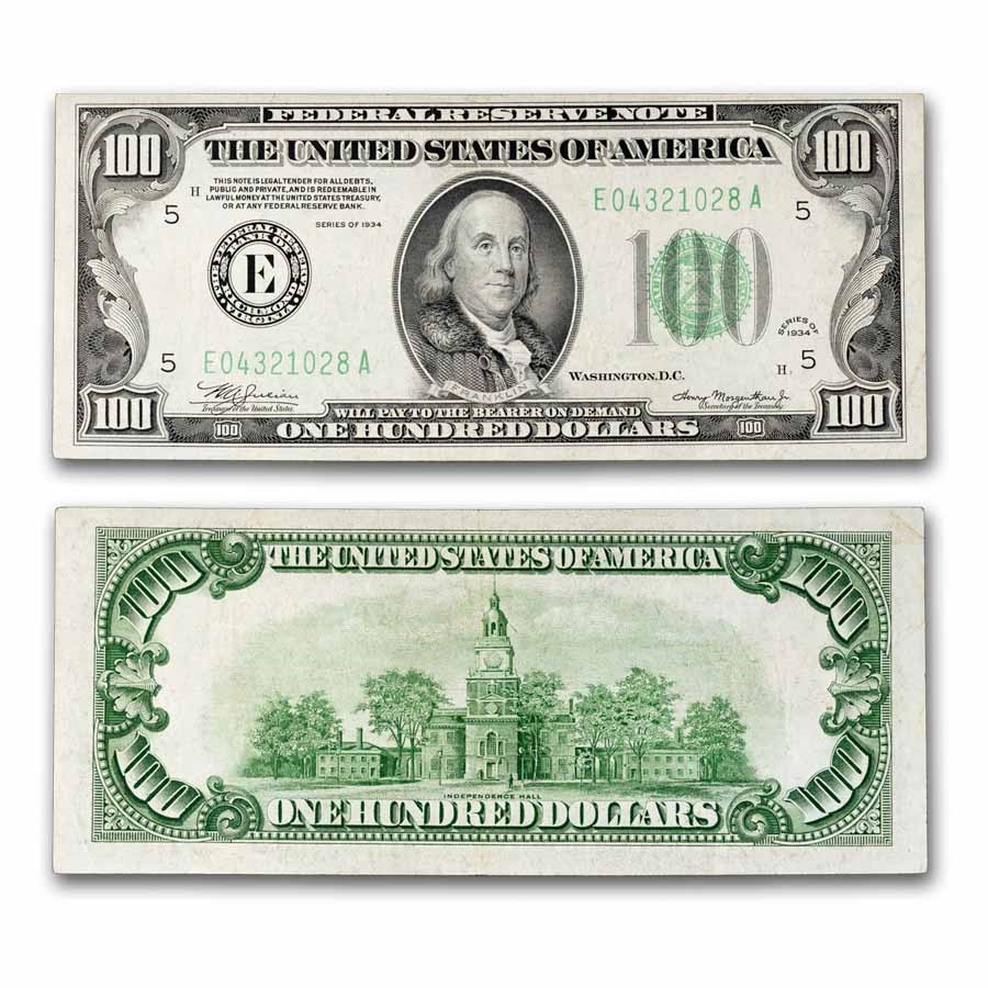 1934 (E-Richmond) $100 FRN XF (Fr#2152-E)