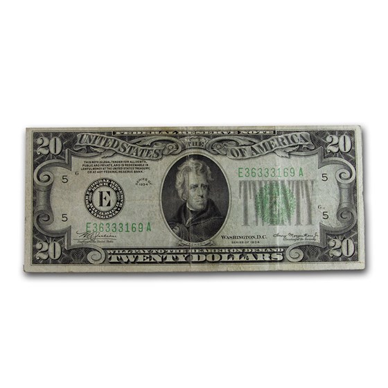 1934 (E-Richmond) $20 FRN VF (Fr#2054-E) 1934 (E-Richmond) $20 FRN VF (Fr#2054-E)