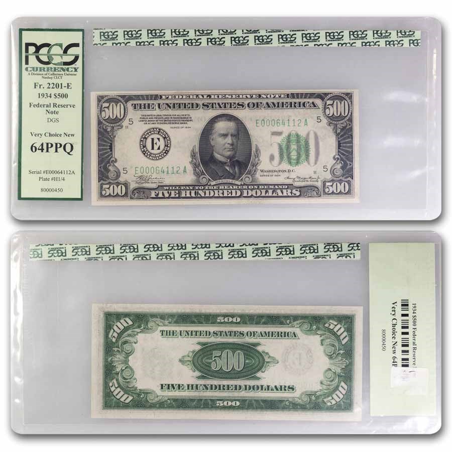 1934 (E-Richmond) $500 FRN Ch New-64 PPQ PCGS (Fr#2201-E)