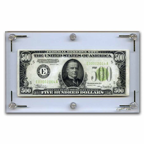 1934 (E-Richmond) $500 FRN VF (Fr#2201-E) LGS 1934 (E-Richmond) $500 FRN VF (Fr#2201-E) LGS