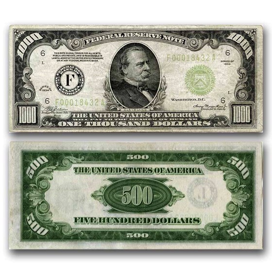 1934 (F-Atlanta) $1,000 FRN VF (Fr#2211-F) LGS