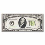 1934 (F-Atlanta) $10 FRN VF (Fr#2004-F) Light Green Seal