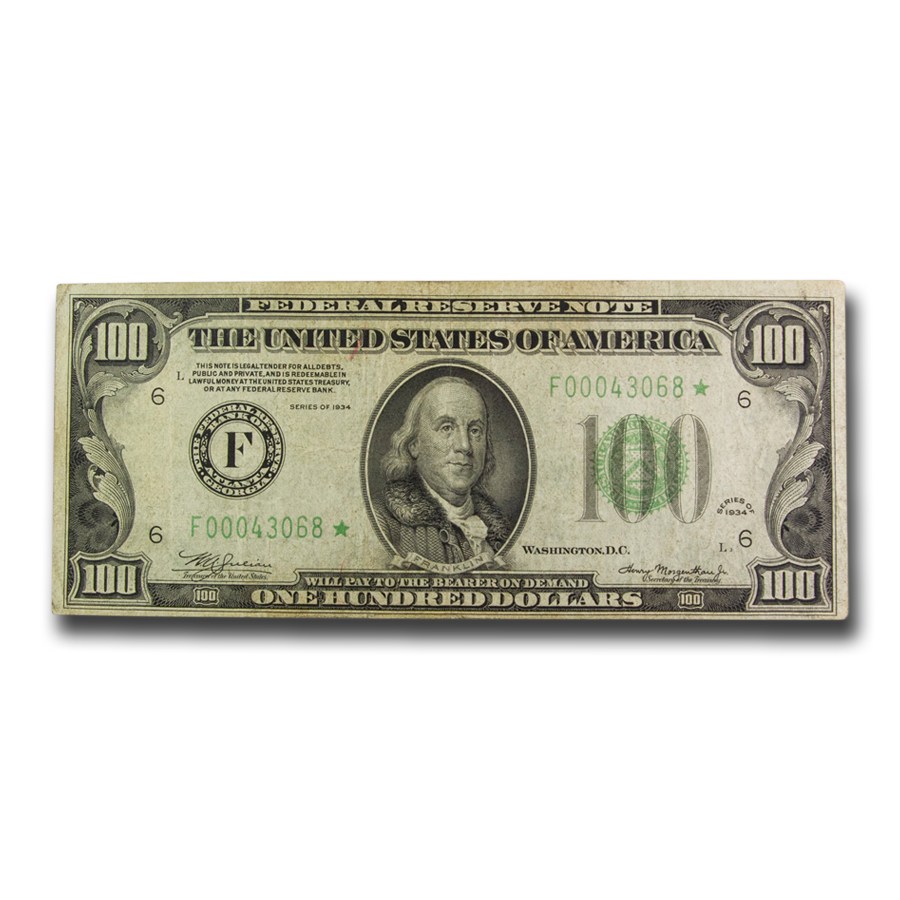 Buy 1934* (F-Atlanta) $100 FRN VF (STAR NOTE) | APMEX