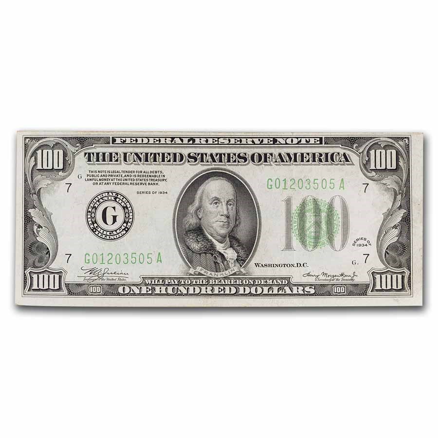 1934 (G-Chicago) $100 FRN VF (Fr#2152-G)
