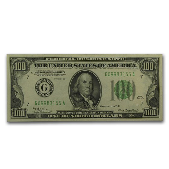 1934 (G-Chicago) $100 FRN XF (Fr#2152-G) 1934 (G-Chicago) $100 FRN XF (Fr#2152-G)
