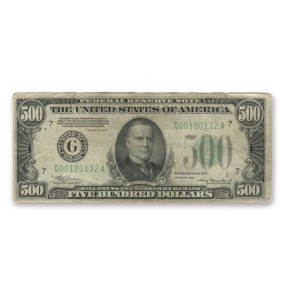 1934 (G-Chicago) $500 FRN Fine (Fr#2201-G)