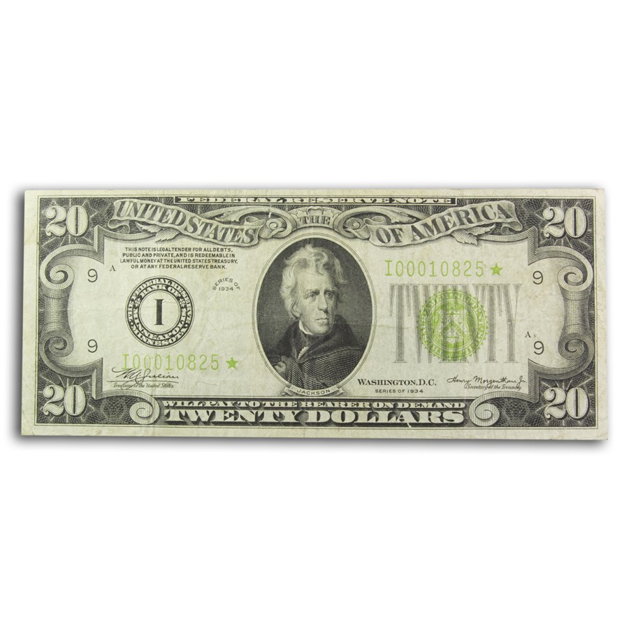 1934* (I-Minneapolis) $20 FRN VF (Fr#2054-I*) Star Note