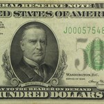 1934 (J-Kansas City) $500 FRN VF+ (Fr#2201-J)