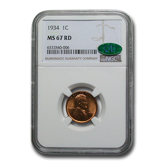 1934 Lincoln Cent MS-67 NGC CAC (Red) 1934 Lincoln Cent MS-67 NGC CAC (Red)
