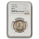 1934 Maryland Tercentenary Half Dollar Commem MS-67 NGC
