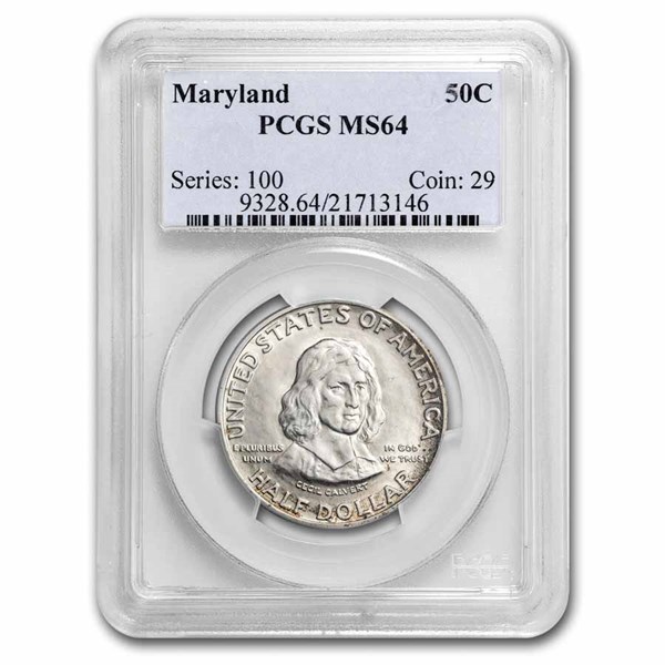 NGC MS65 1934年　メリーランド記念銀貨 Buy 1934 Maryland Tercentenary Half Dollar MS-64 PCGS | APMEX