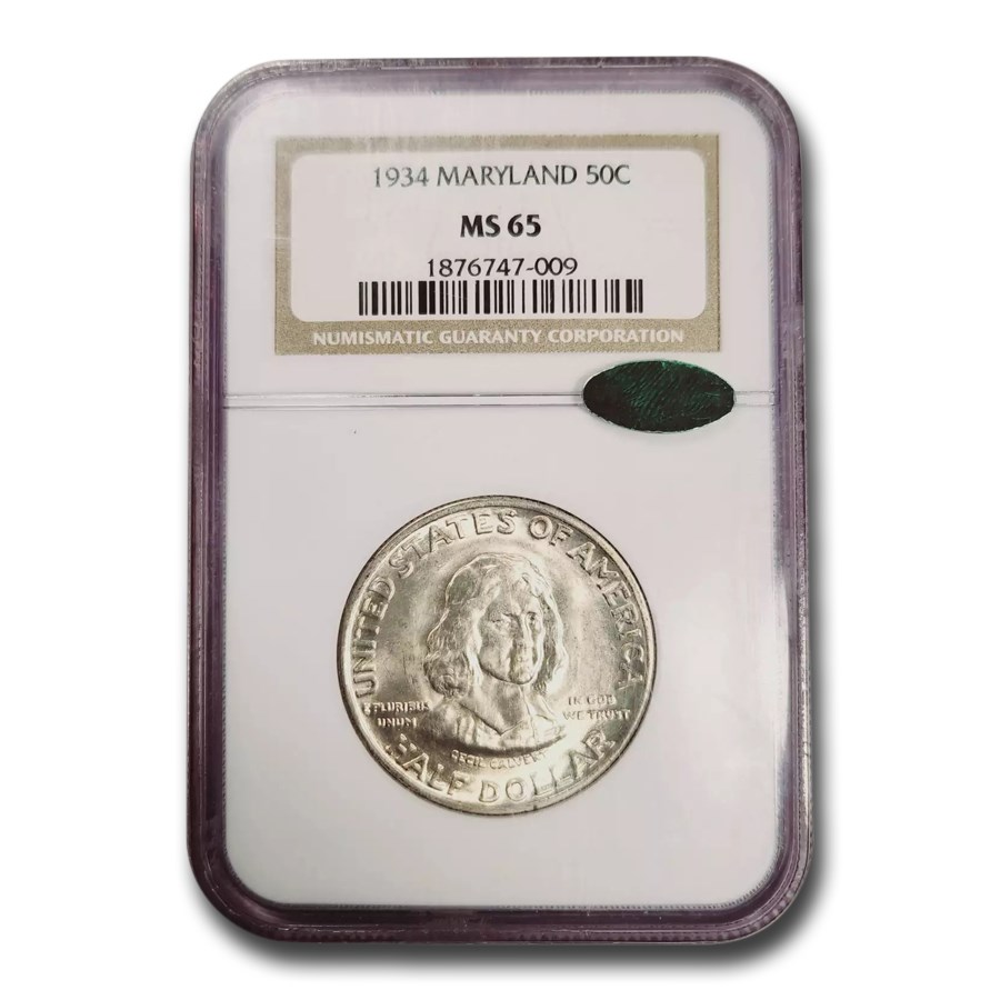 1934 Maryland Tercentenary Half Dollar MS-65 NGC CAC