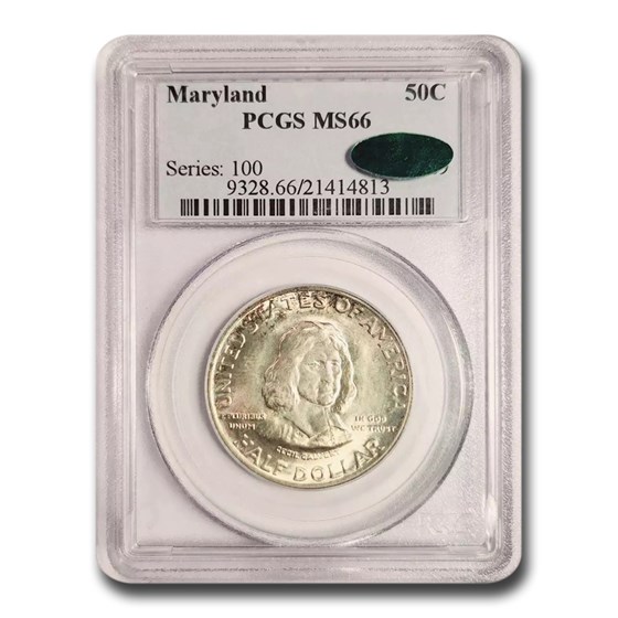 1934 Maryland Tercentenary Half Dollar MS-66 PCGS CAC 1934 Maryland Tercentenary Half Dollar MS-66 PCGS CAC