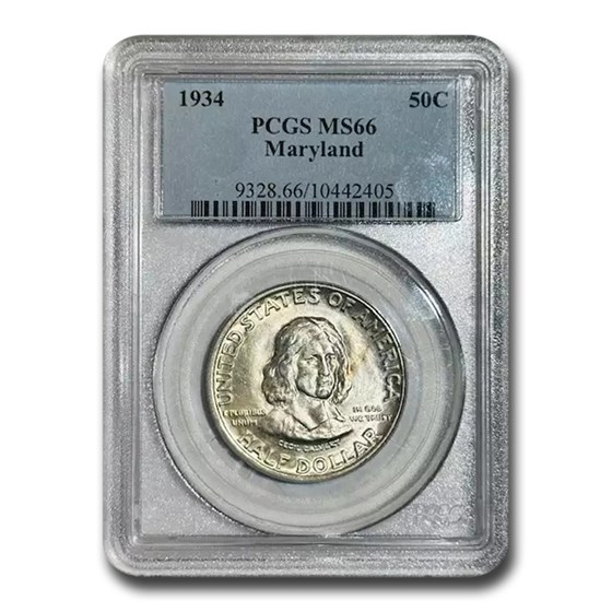 1934 Maryland Tercentenary Half Dollar MS-66 PCGS 1934 Maryland Tercentenary Half Dollar MS-66 PCGS