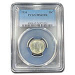 1934 Mercury Dime MS-65 PCGS (FB)