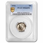 1934 Mercury Dime MS-66 NGC (FB)