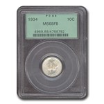 1934 Mercury Dime MS-68 PCGS (FB)