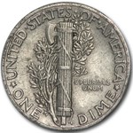 1934 Mercury Dime XF