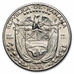 1934 Panama Silver 1/10 Balboa BU