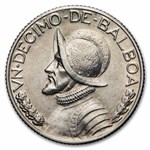 1934 Panama Silver 1/10 Balboa BU