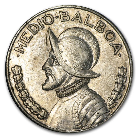 1934 Panama Silver 1/2 Balboa EF Details (ASW 0.3617) 1934 Panama Silver 1/2 Balboa EF Details (ASW 0.3617)