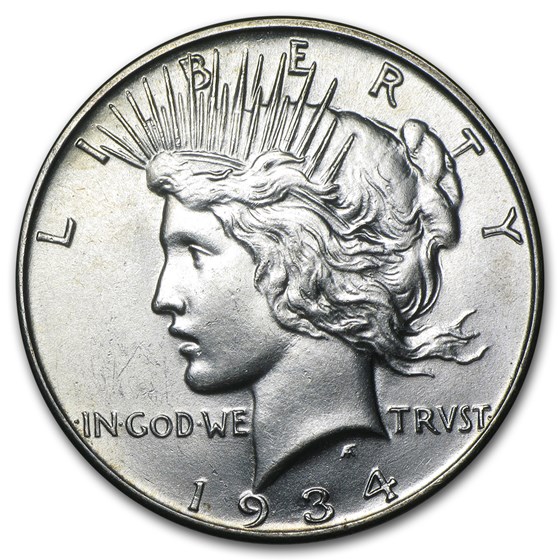 1934 Peace Dollar AU-58 1934 Peace Dollar AU-58
