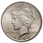 1934 Peace Dollar MS-62 PCGS